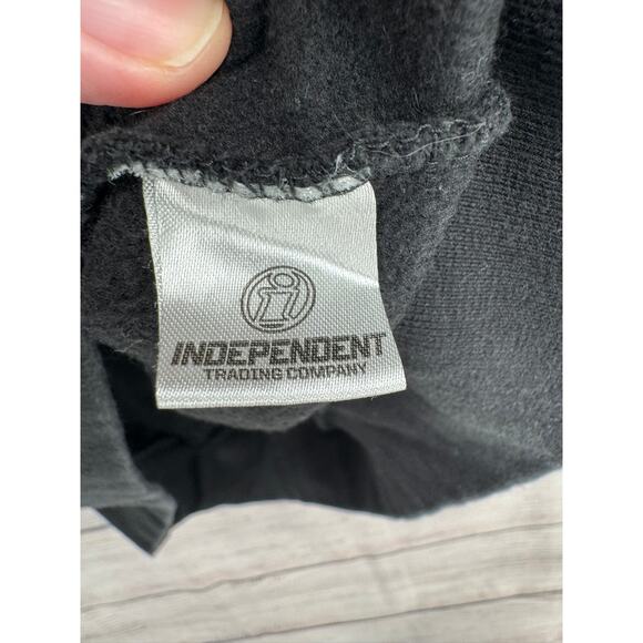 Seven Emotions Barbwire Heart Rhinestone Hoodie Adult Large Black 444 Sweatshirt - Picture 6 of 9